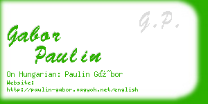 gabor paulin business card